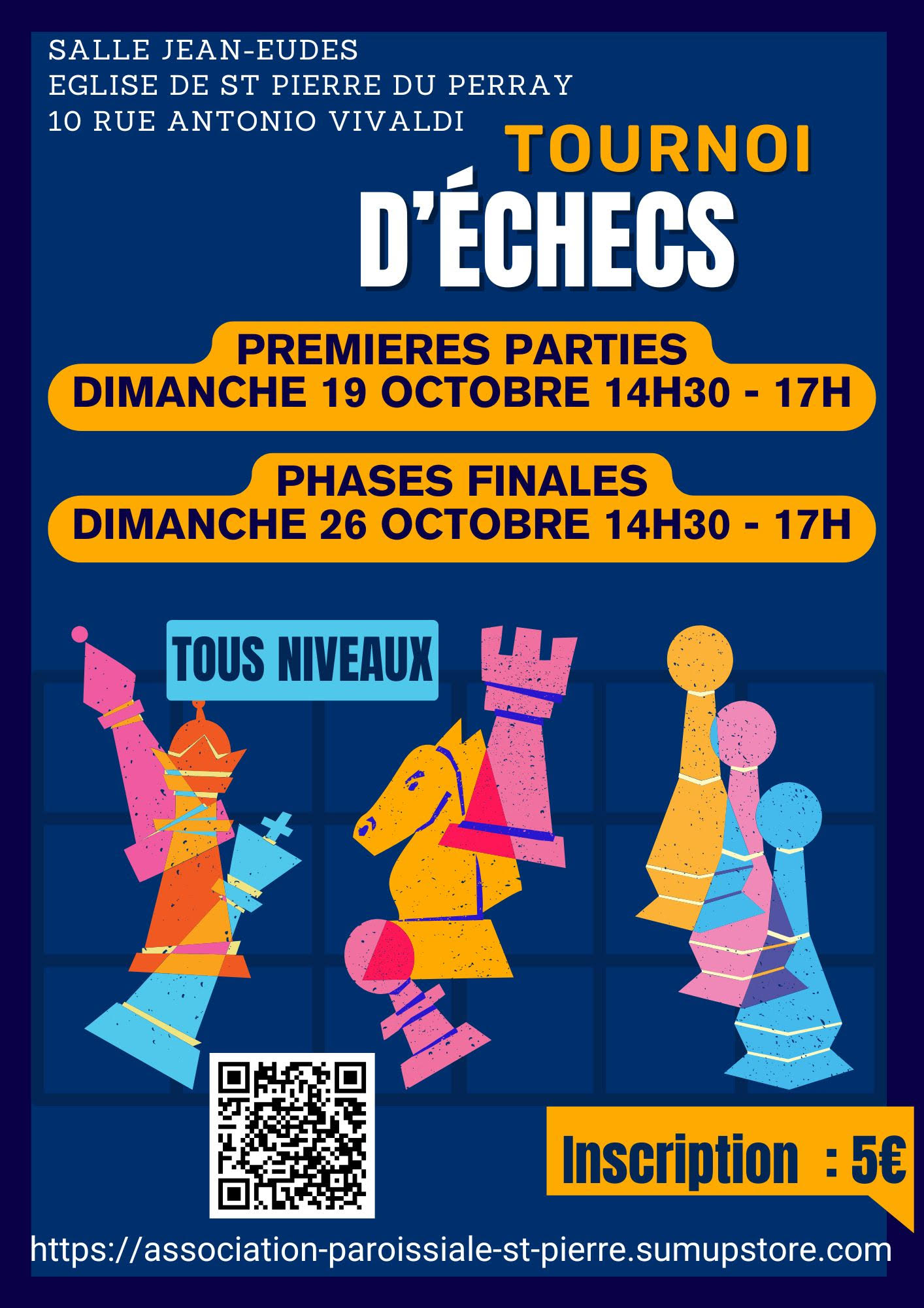 affiche tournoi dchecs st pierre du perray