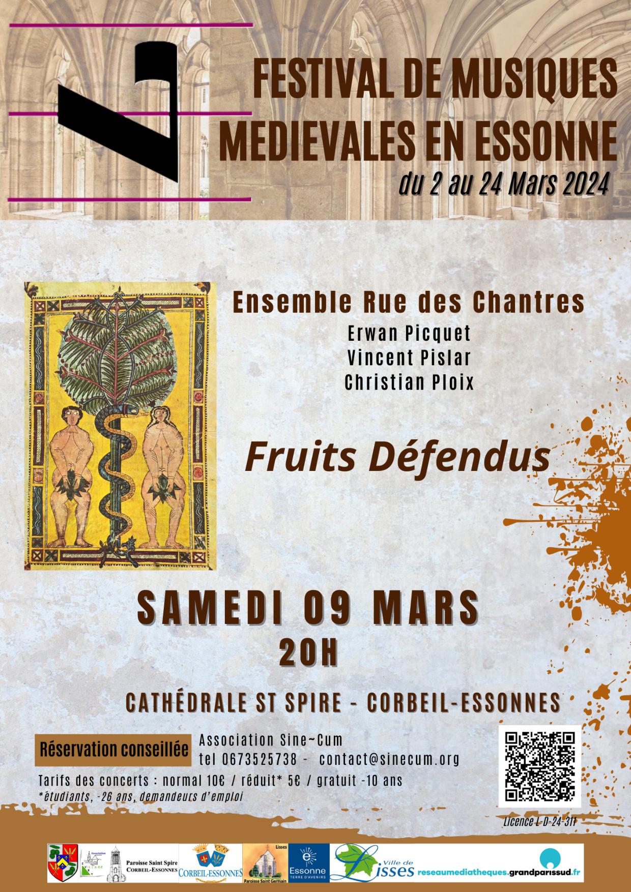 Affiche concert Rue des Chantres 9 mars 2024