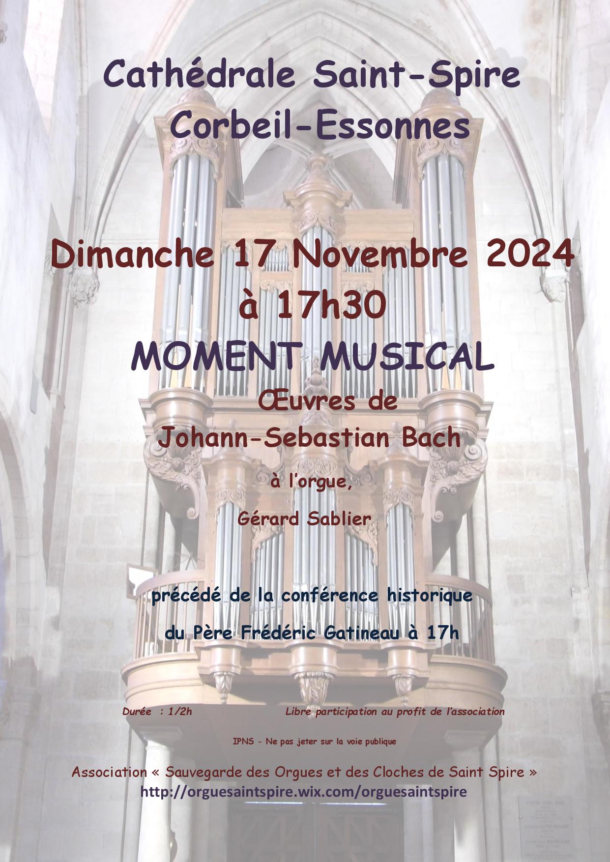 Affiche moment musical 17 XI 2024